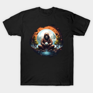 Meditating ape in nature, meditating monkey T-Shirt